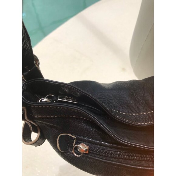 Vintage Stone Mountain Black Leather Shoulder Bag - Picture 3 of 12